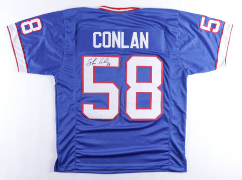 Shane Conlan Signed Buffalo Bills Blue Jersey (JSA COA) 3xPro Bowl Linebacker