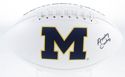 Anthony Carter (AC) Signed Michigan Wolverines Logo Football (Beckett)Vikings WR