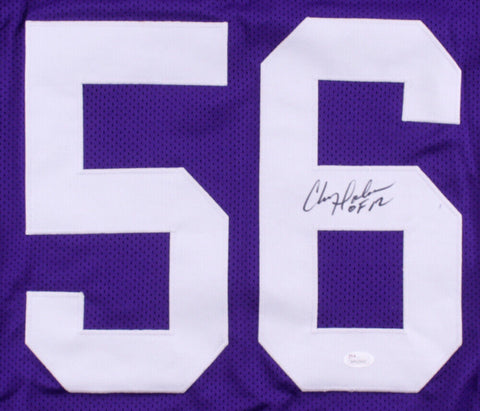 Chris Doleman Signed Vikings Jersey Inscribed "HOF 12" (JSA COA) 8xPro Bowl D.E.