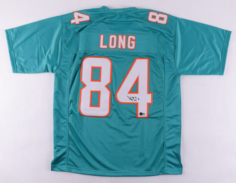 Hunter Long Signed Miami Dolphins Jersey (Beckett Holo) 2021 3rd Round Pick TE