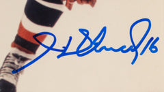 Henri Richard Signed Canadiens 13x15 Custom Framed Photo Display w/ Vintage Pin