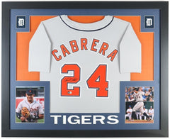 Miguel Cabrera Signed Detroit Tiger Framed Jersey (Beckett) 2012 AL Triple Crown