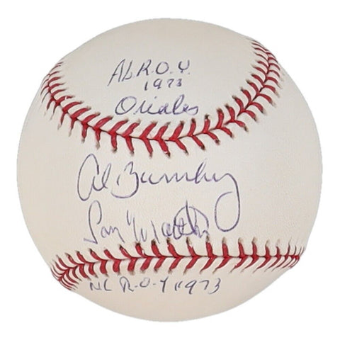 Al Bumbry & Gary Matthews Inscribed AL & NL ROY 1973 (PSA COA) Orioles / Giants