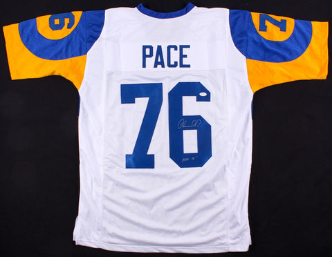 Orlando Pace Signed Rams Jersey Inscribed "HOF 16" (JSA COA) Ohio State Buckeyes