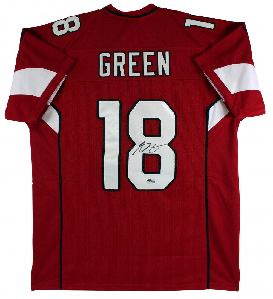 A J Green Signed Arizona Cardinal Red Jersey (Beckett) 7xPro Bowl Wide –
