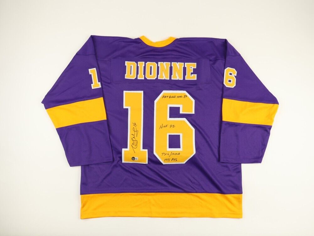 Los Angeles Kings Marcel Dionne Signed Custom Purple Jersey BAS Beckett COA  BUF