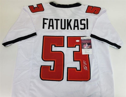 Olakunle Fatukasi Signed Tampa Bay Buccaneers Jersey (JSA COA) Ex-Rutgers LB