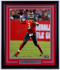 Jameis Winston Signed Buccaneers 22x26 Custom Framed Photo Display (S.I. COA)