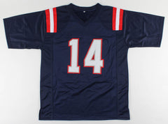 Steve Grogan Signed New England Patriots Jersey (JSA COA) Super Bowl XX Q.B
