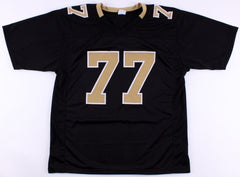 Willie Roaf Signed New Orleans Saints Black Jersey (JSA COA) NFL H.O.F. 2012 O.T