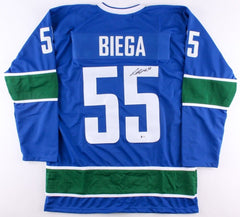 Alex Biega Signed Canucks Jersey (Beckett COA) Playing career 2010–present