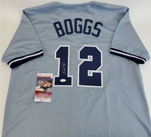 Wade Boggs New York Yankees Signed Jersey (JSA COA) 1996 World Series Champ 3.B.