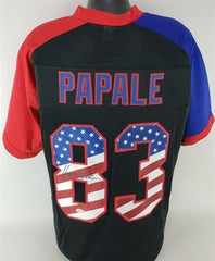 Vince Papale Signed Philadelphia Eagle USA Flag Jersey JSA COA Movie: Invincible