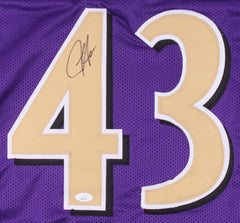 Justice Hill Signed Baltimore Ravens Purple Jersey (JSA COA) 2019 Draft Pick R.B