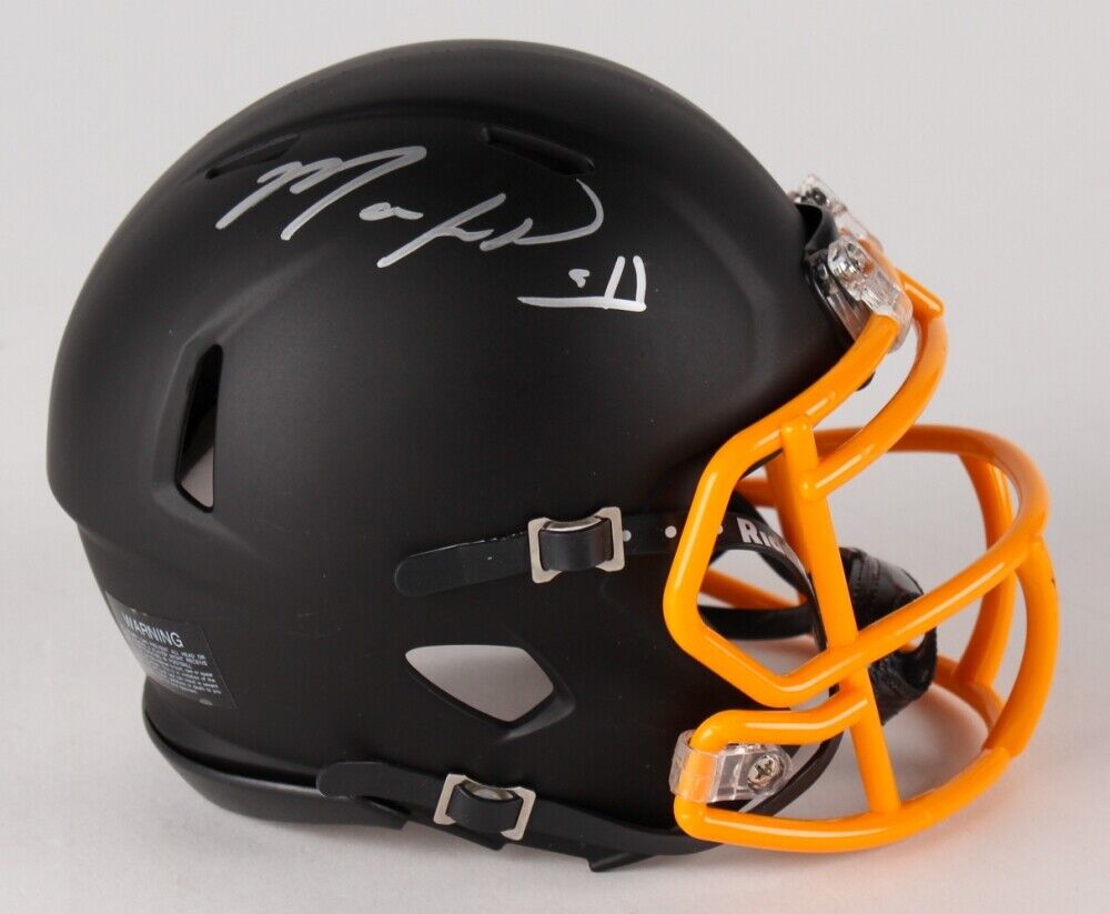 Markus Wheaton Signed Steelers Custom Matte Black Speed Ice Mini-Helmet TSE COA