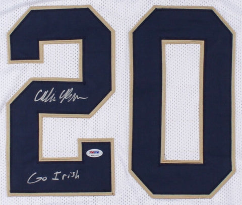 C.J. Prosise Signed Notre Dame Fighting Irish Jersey Inscribed "Go Irish" (PSA)