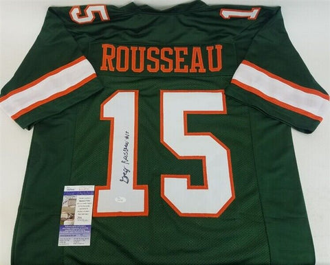 Gregory Rousseau Signed Miami Hurricanes Jersey (JSA COA)2019 15.5 Sacks /Canes