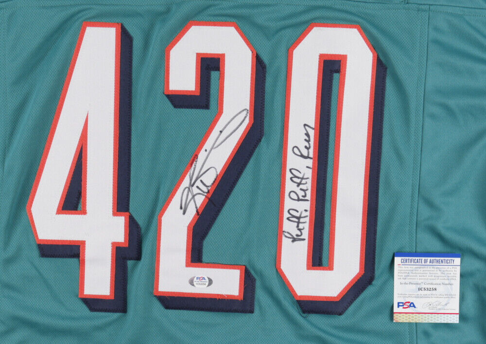 Ricky Williams Signed Miami Dolphins 420 Jersey Inscribed "Puff Puff Run" (PSA)