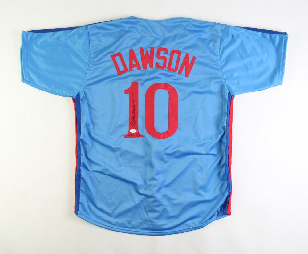 Andre Dawson Signed Montreal Expos Jersey Inscribed 77 N.L. ROY (JSA –