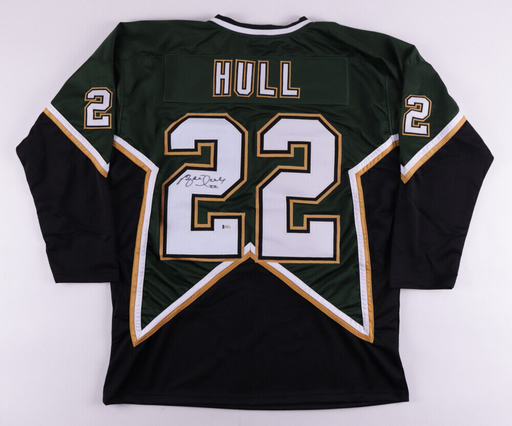 Brett Hull Signed Custom Blue Hockey Jersey