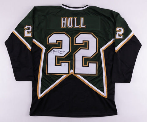 Brett Hull Signed Dallas Stars Jersey (Beckett Holo) Rare #22 Worn only in 1998