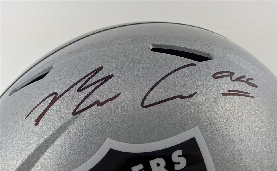 Maxx Crosby Autographed Riddell Las Vegas Raiders Speed Mini Helmet Beckett