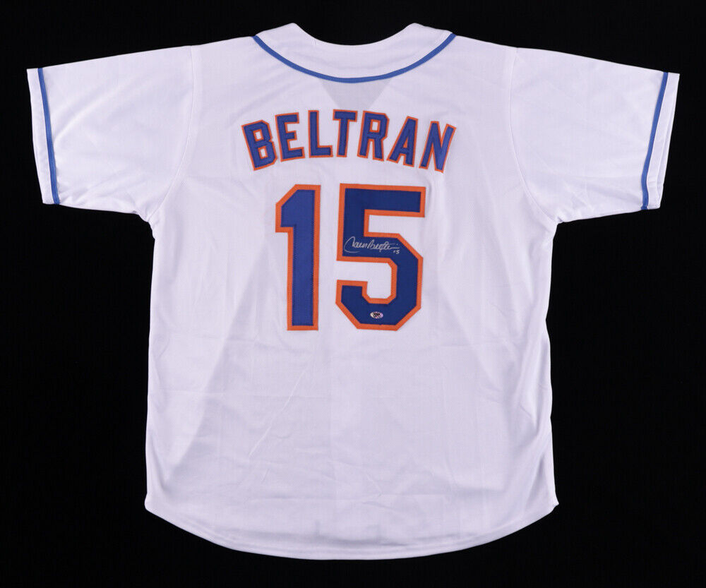 Carlos Beltran Signed New York Mets Jersey (RSA Hologram) 9xAll