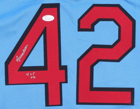 Bruce Sutter Signed St. Louis Cardinals Powder Blue Throwback Jersey JSA Hologrm