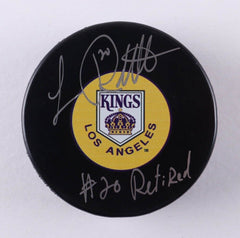 Luc Robitaille Signed Los Angeles Kings Logo Puck Inscribed "#20 Retired" (COJO)