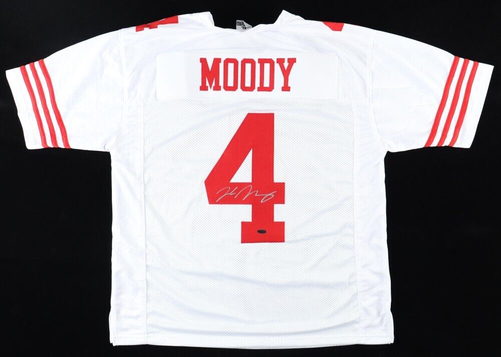 Jake Moody Signed San Francisco 49er Jersey (Playball Ink) Ex-Mich. Pl –