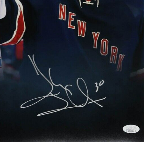 Henrik Lundqvist Signed New York Ranger 11x17 (JSA COA) N Y Goaltender 2000-2020