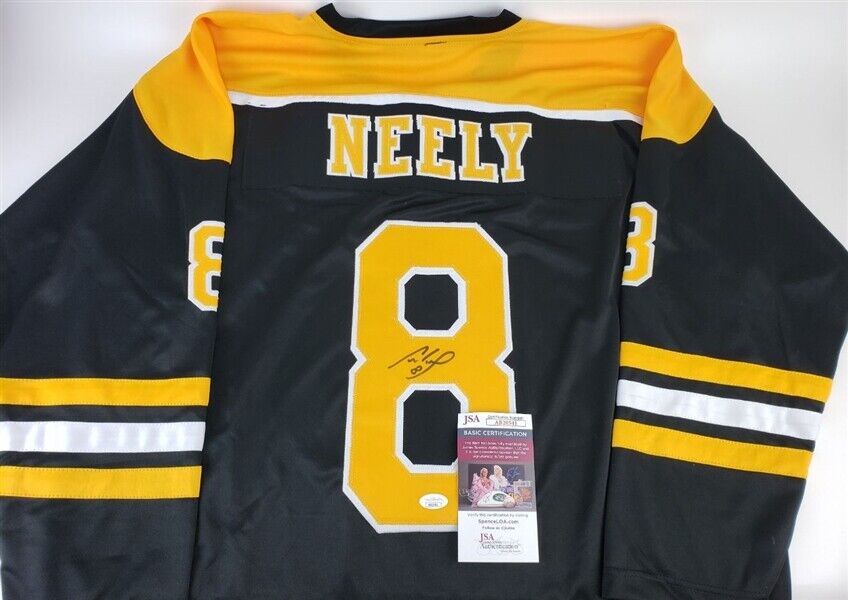 Autographed/Signed Cam Neely Vancouver Black Hockey Jersey JSA COA