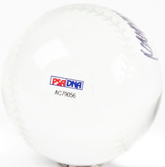 Frank Robinson Signed Crystal Baseball With Display Case (PSA COA) 500 HR Club