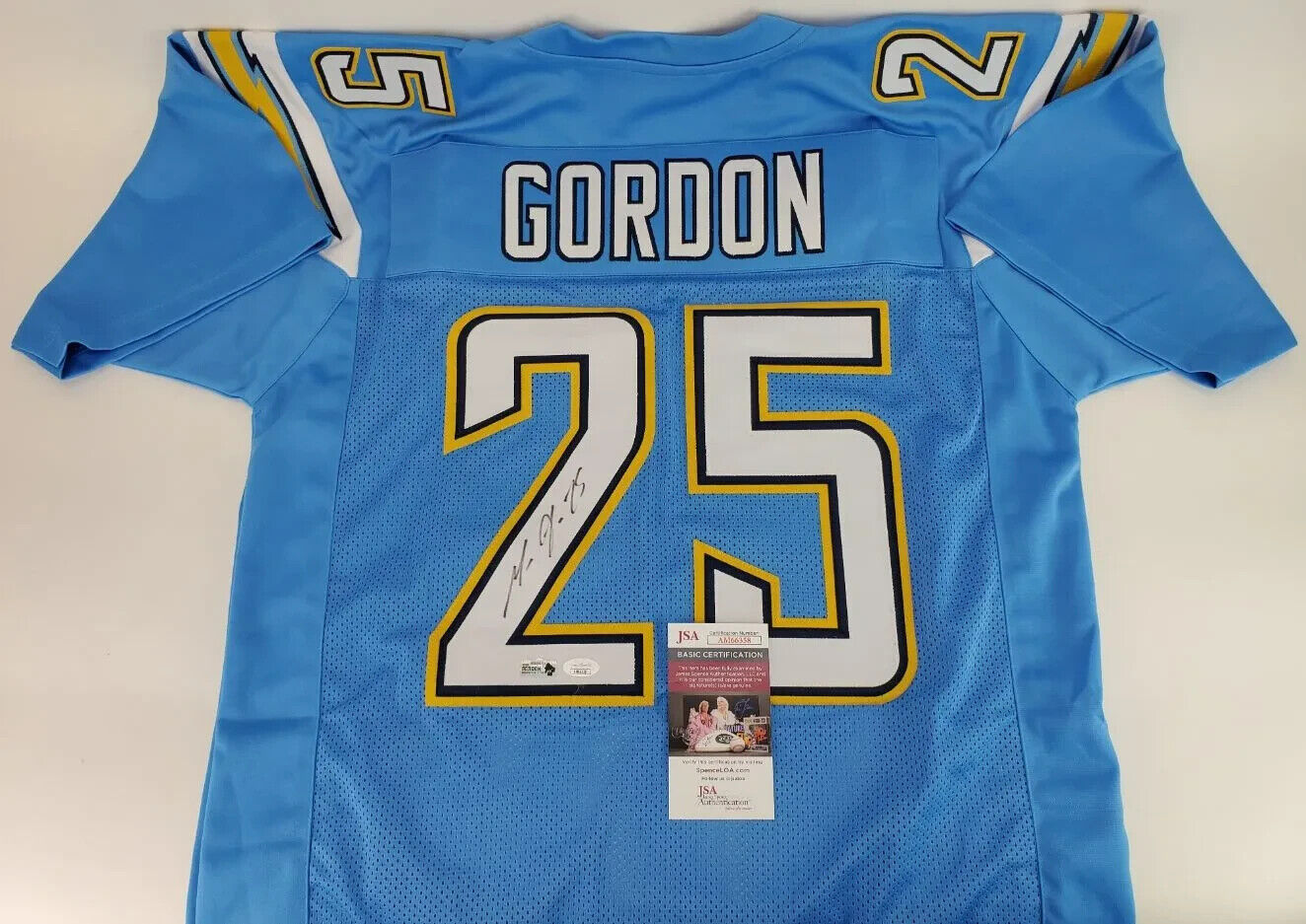 gordon signed jersey
