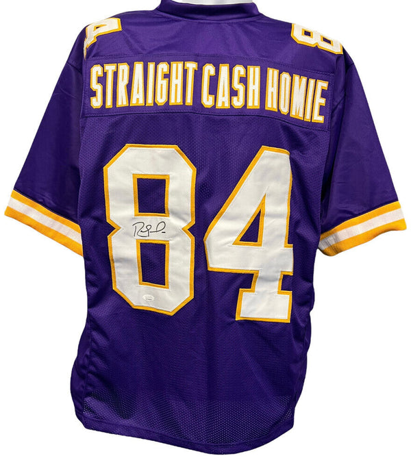 Randy Moss Signed Minnesota Vikings Nickname: Straight Cash Homie Jers –