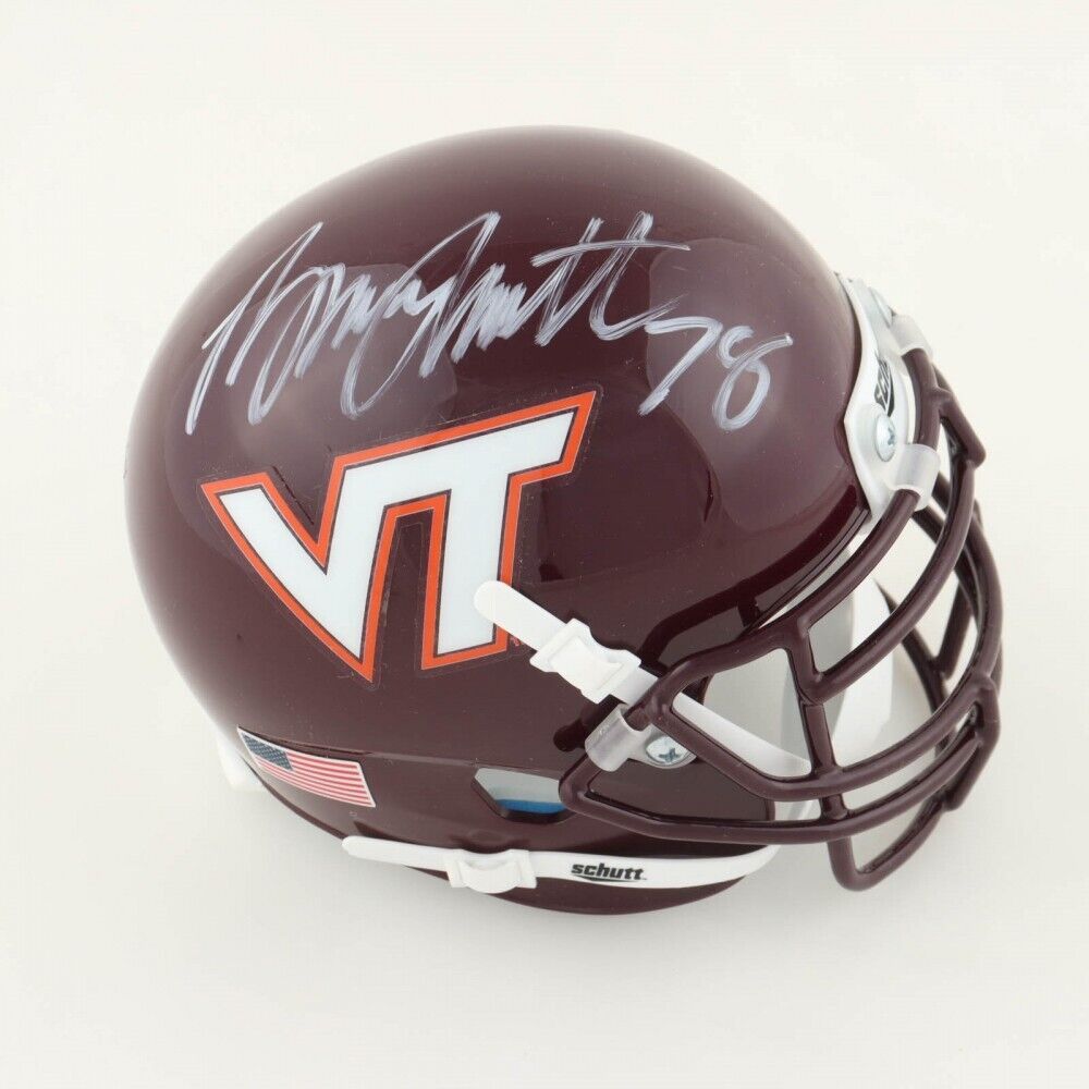 Bruce Smith Signed Virginia Tech Hokies Mini Helmet (Beckett) Buffalo Bills D.E.