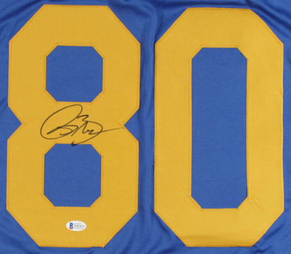 Isaac Bruce Signed Los Angeles Rams Jersey Beckett Hologram 4xPro Bowl  Receiver