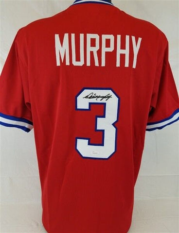 Dale Murphy Signed Atlanta Braves Red Jersey (JSA COA) 2×N.L. MVP (1982,1983)