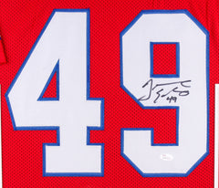 Tremaine Edmunds Signed Bills 31x35 Custom Framed Color Rush Jersey (JSA COA)