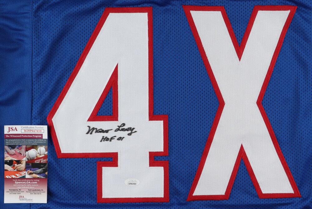 Marv Levy HOF Autographed New York Custom White Football Jersey - JSA COA