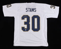 Frank Stams Signed Notre Dame Fighting Irish Jersey (JSA) 1988 National Champion