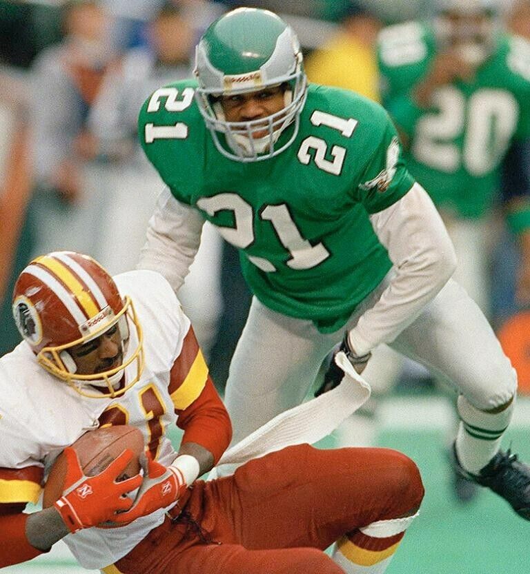 Eric Allen Signed Philadelphia Eagles Jersey (Beckett) 6xPro Bowl Defensive Back
