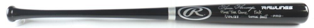 Goose Gossage Signed Rawlings Bat "PINE TAR GAME  7/24/83" & "F**k George Brett"