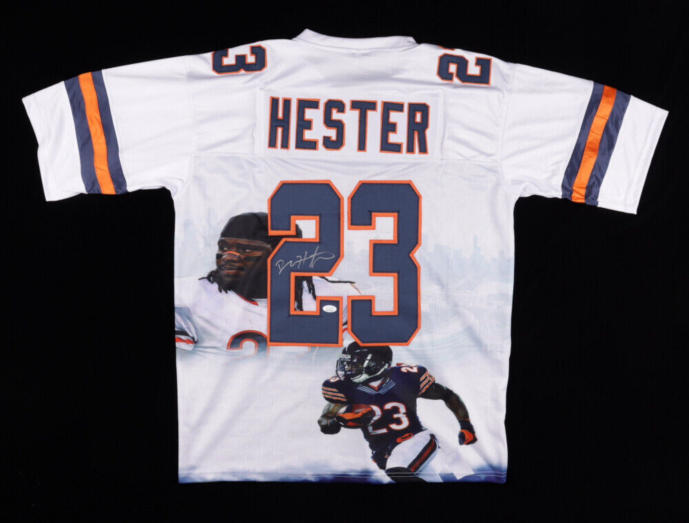Devin Hester Signed Chicago Bear Picture Jersey (JSA COA) All Time Return Leader