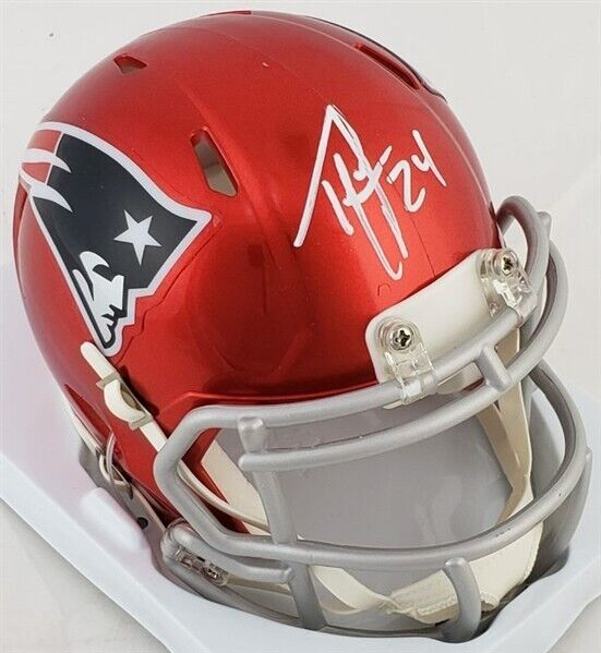 Ty Law Signed New England Patriots Speed Mini Helmet (Patriots Alumni –