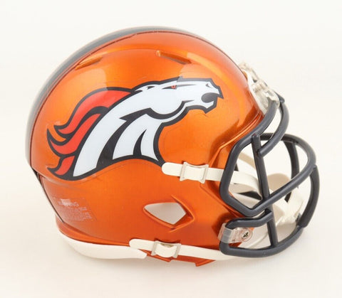Ed McCaffrey Signed Denver Broncos Mini Helmet (JSA COA) Christian's Father