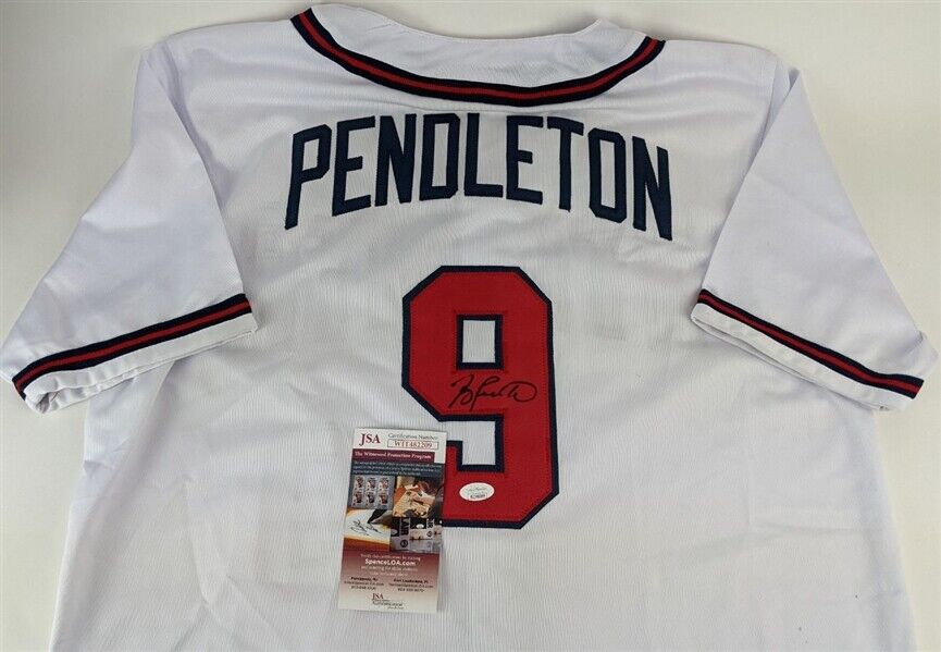Terry Pendleton Signed Atlanta Braves Jersey (JSA COA) 1991 N.L. MVP / –