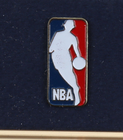 Kobe Bryant & Michael Jordan 13x16 Framed Photo Display w/ Vintage NBA Logo Pin