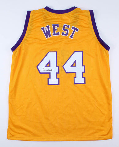 Jerry West Signed Los Angeles Lakers Yellow Jersey (JSA COA) 1972 NBA Champion