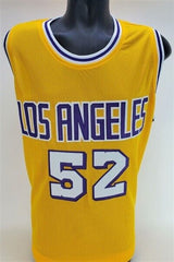 Jamaal Wilkes Signed Los Angeles Lakers Yellow Home Photo Jersey (JSA COA)